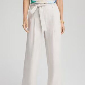 Hollywood Waist Belted Linen Pants